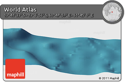 Satellite Panoramic Map of the Area around 13° 24' 15" S, 61° 16' 29" E