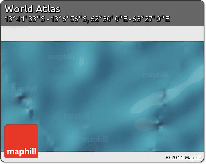 Satellite 3D Map of the Area around 13° 24' 15" S, 62° 58' 30" E