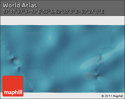 Satellite 3D Map of the Area around 13° 24' 15" S, 62° 58' 30" E