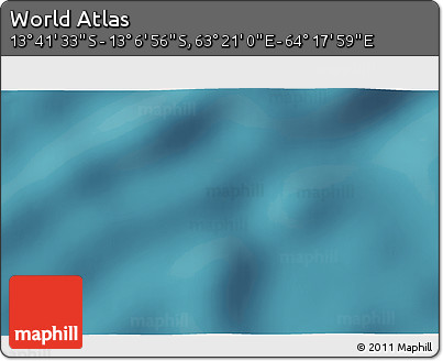 Satellite 3D Map of the Area around 13° 24' 15" S, 63° 49' 30" E