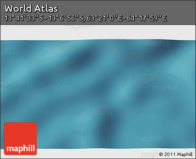 Satellite 3D Map of the Area around 13° 24' 15" S, 63° 49' 30" E