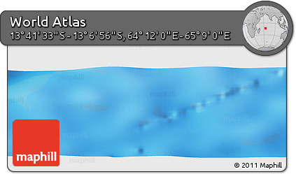 Physical Panoramic Map of the Area around 13° 24' 15" S, 64° 40' 30" E