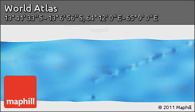 Physical Panoramic Map of the Area around 13° 24' 15" S, 64° 40' 30" E