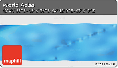 Physical Panoramic Map of the Area around 13° 24' 15" S, 64° 40' 30" E