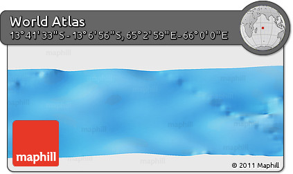 Physical Panoramic Map of the Area around 13° 24' 15" S, 65° 31' 30" E