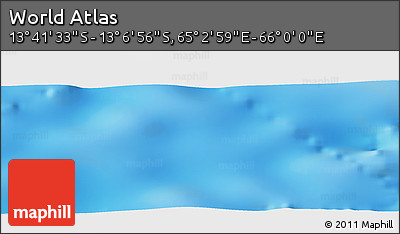 Physical Panoramic Map of the Area around 13° 24' 15" S, 65° 31' 30" E