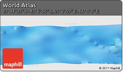 Physical Panoramic Map of the Area around 13° 24' 15" S, 65° 31' 30" E