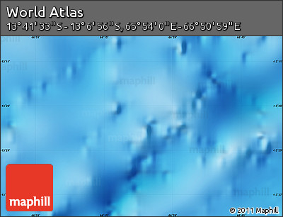 Physical Map of the Area around 13° 24' 15" S, 66° 22' 30" E