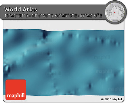 Satellite 3D Map of the Area around 13° 24' 15" S, 67° 13' 29" E