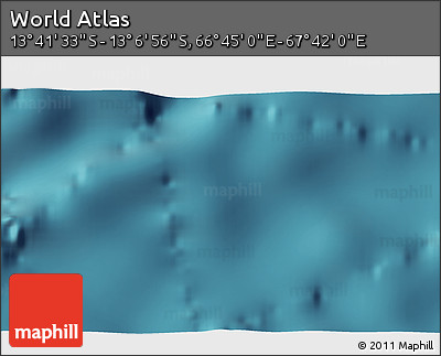 Satellite 3D Map of the Area around 13° 24' 15" S, 67° 13' 29" E