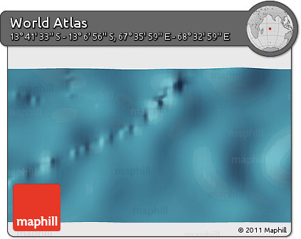 Satellite 3D Map of the Area around 13° 24' 15" S, 68° 4' 29" E
