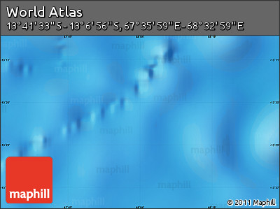 Physical Map of the Area around 13° 24' 15" S, 68° 4' 29" E