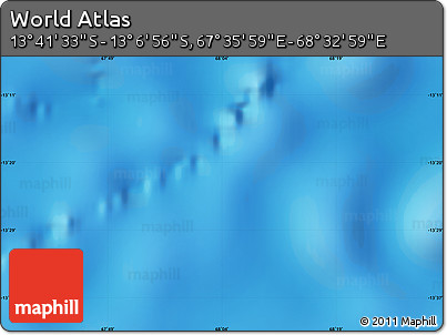 Physical Map of the Area around 13° 24' 15" S, 68° 4' 29" E