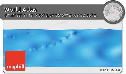 Physical Panoramic Map of the Area around 13° 24' 15" S, 68° 4' 29" E