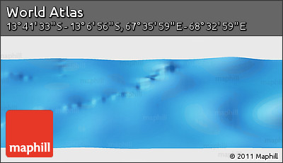 Physical Panoramic Map of the Area around 13° 24' 15" S, 68° 4' 29" E