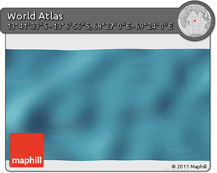 Satellite 3D Map of the Area around 13° 24' 15" S, 68° 55' 30" E