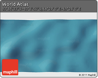 Satellite 3D Map of the Area around 13° 24' 15" S, 68° 55' 30" E