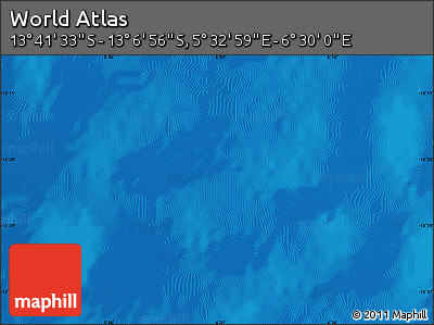 Physical Map of the Area around 13° 24' 15" S, 6° 1' 30" E