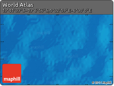 Physical Map of the Area around 13° 24' 15" S, 6° 1' 30" E