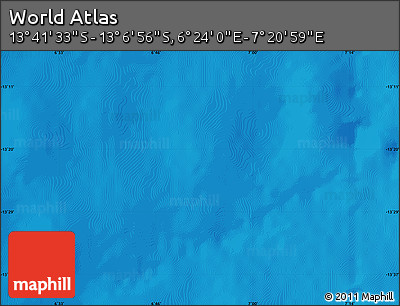 Physical Map of the Area around 13° 24' 15" S, 6° 52' 30" E