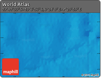 Physical Map of the Area around 13° 24' 15" S, 6° 52' 30" E