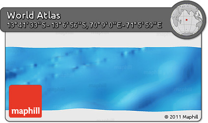 Physical Panoramic Map of the Area around 13° 24' 15" S, 70° 37' 30" E