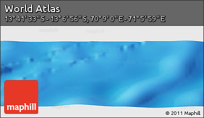 Physical Panoramic Map of the Area around 13° 24' 15" S, 70° 37' 30" E