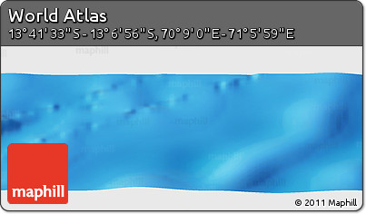 Physical Panoramic Map of the Area around 13° 24' 15" S, 70° 37' 30" E
