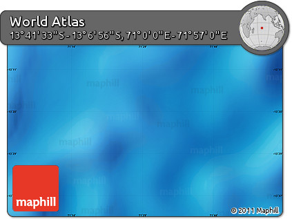 Physical Map of the Area around 13° 24' 15" S, 71° 28' 29" E