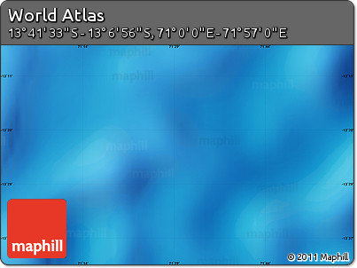 Physical Map of the Area around 13° 24' 15" S, 71° 28' 29" E