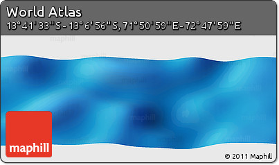 Physical Panoramic Map of the Area around 13° 24' 15" S, 72° 19' 29" E
