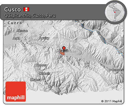 Physical 3D Map of Cusco