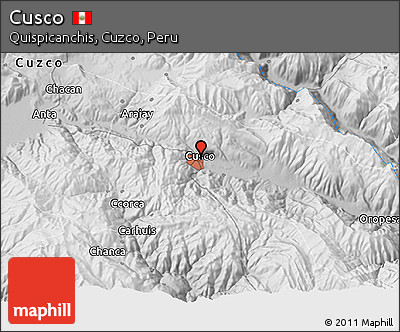 Physical 3D Map of Cusco