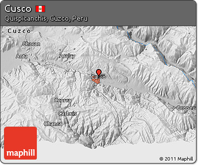 Physical 3D Map of Cusco