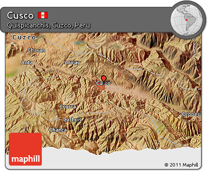 Satellite 3D Map of Cusco