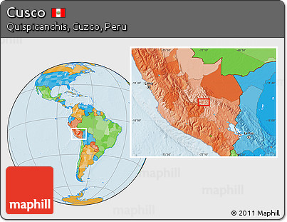 Political Location Map of Cusco