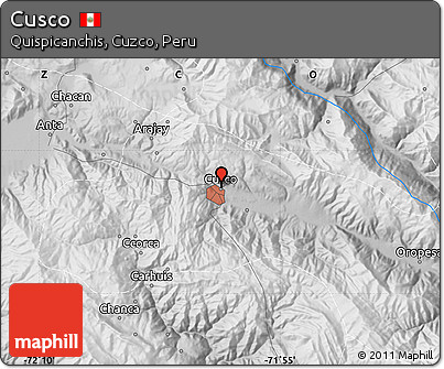 Physical Map of Cusco