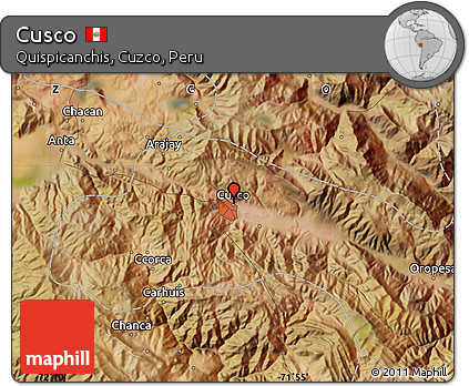 Satellite Map of Cusco