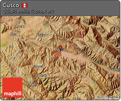 Satellite Map of Cusco