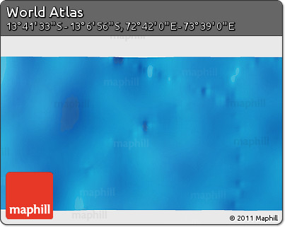 Physical 3D Map of the Area around 13° 24' 15" S, 73° 10' 30" E