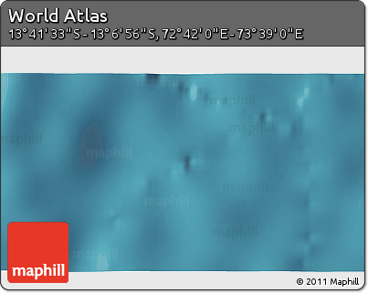 Satellite 3D Map of the Area around 13° 24' 15" S, 73° 10' 30" E