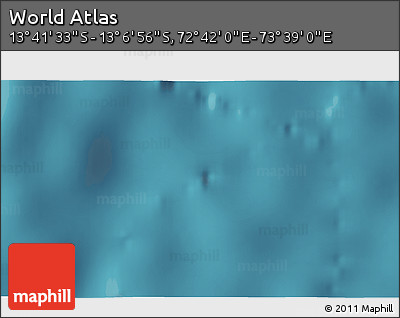 Satellite 3D Map of the Area around 13° 24' 15" S, 73° 10' 30" E