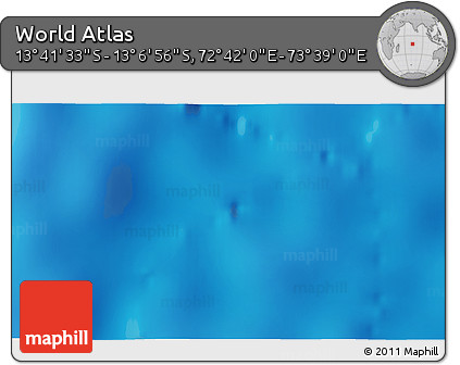 Shaded Relief 3D Map of the Area around 13° 24' 15" S, 73° 10' 30" E
