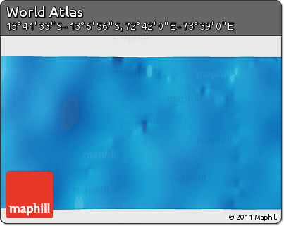 Shaded Relief 3D Map of the Area around 13° 24' 15" S, 73° 10' 30" E