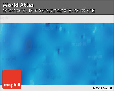 Shaded Relief 3D Map of the Area around 13° 24' 15" S, 73° 10' 30" E