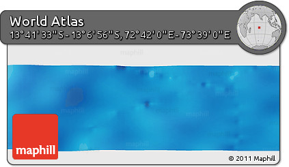Physical Panoramic Map of the Area around 13° 24' 15" S, 73° 10' 30" E