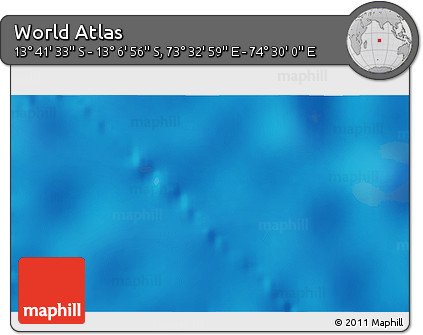 Physical 3D Map of the Area around 13° 24' 15" S, 74° 1' 30" E