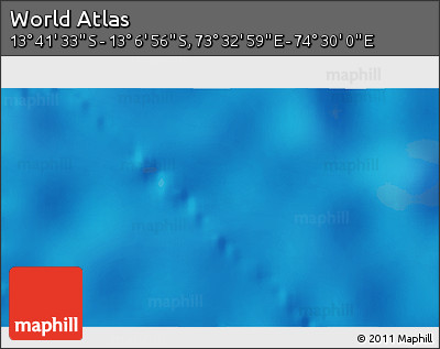 Physical 3D Map of the Area around 13° 24' 15" S, 74° 1' 30" E