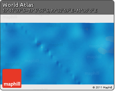 Physical 3D Map of the Area around 13° 24' 15" S, 74° 1' 30" E