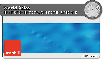 Physical Panoramic Map of the Area around 13° 24' 15" S, 74° 1' 30" E